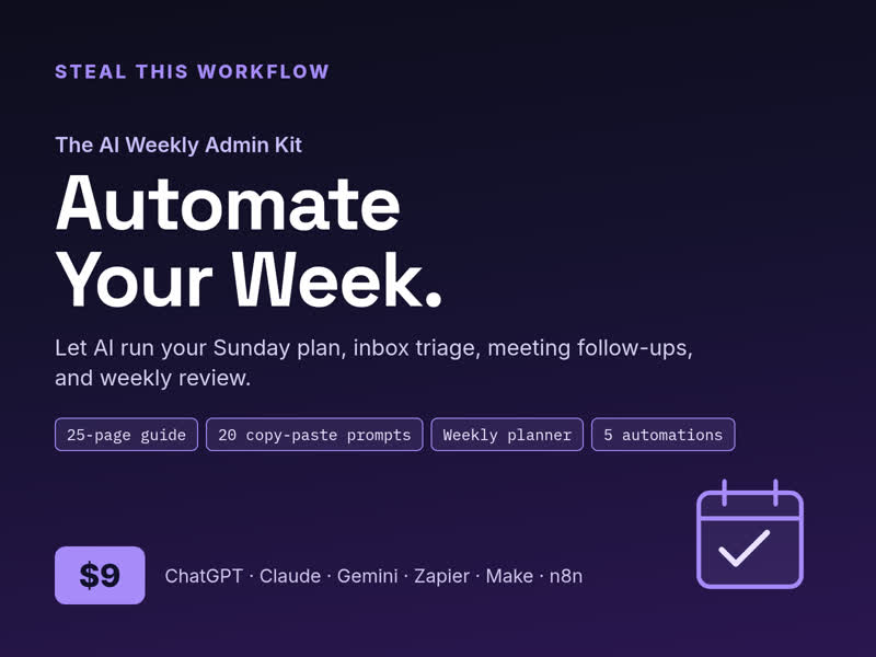 Automate Your Week cover